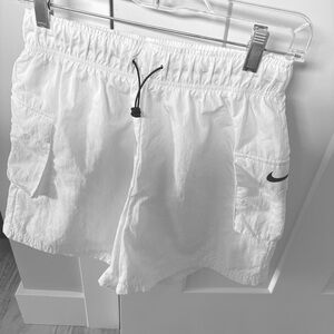 Nike Women's Athletic nylon White Shorts 4 inch inseam